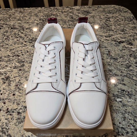 NEW Christian Louboutin Fun Louise Junior Flat White Sneakers Size 39 - Picture 4 of 12